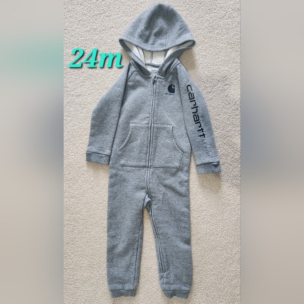 Carhartt Kids Gray Hooded One Piece